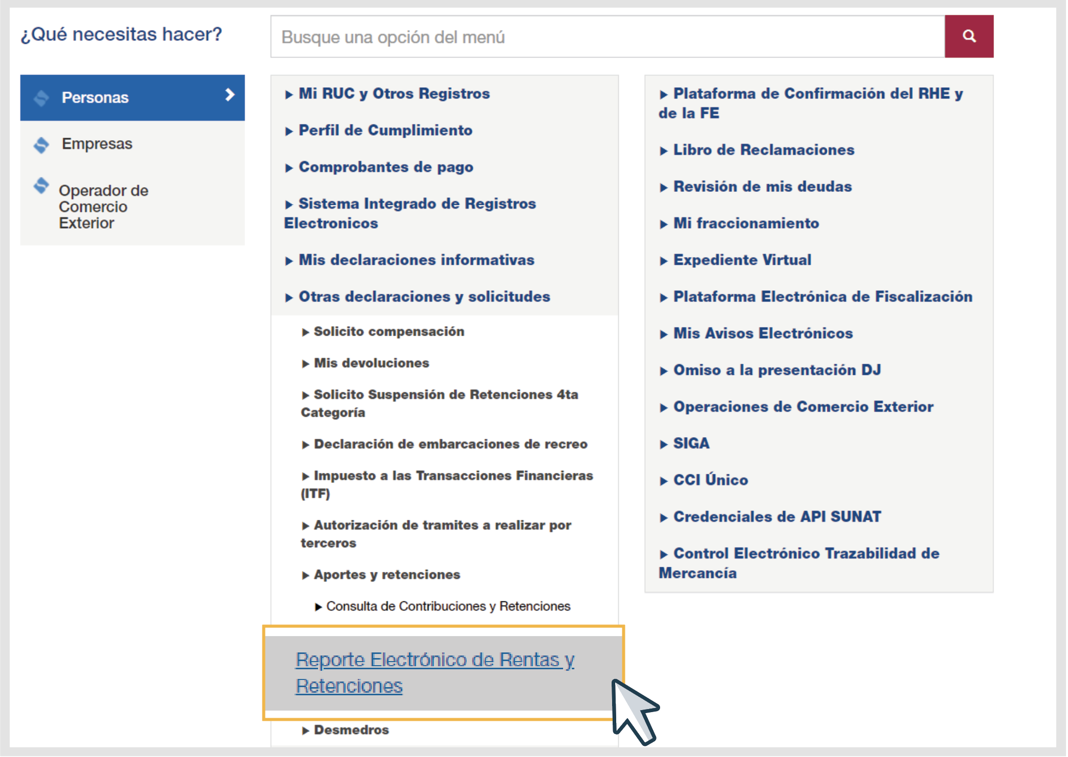 Reporte de Rentas y retenciones